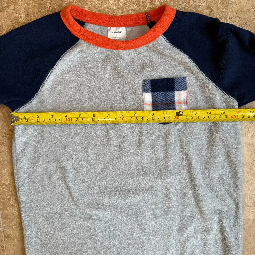 Lands’ End Fleece Long Sleeve Shirt Classic Cozy Cabin Core Outdoor Warm Wear